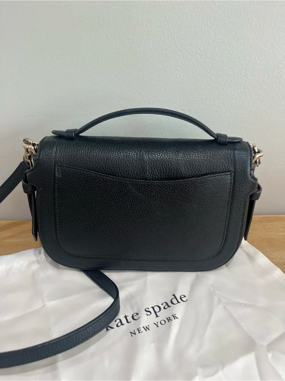Kate Spade New York Black Leather Crossbody Satchel